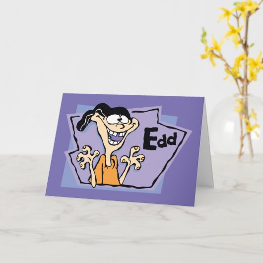 Edd Character Graphic Karte (Gelbe Blume)