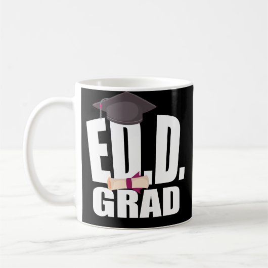 EdD Doctorate Bildung Abschluss Geschenk Kaffee Ta Kaffeetasse (Links)