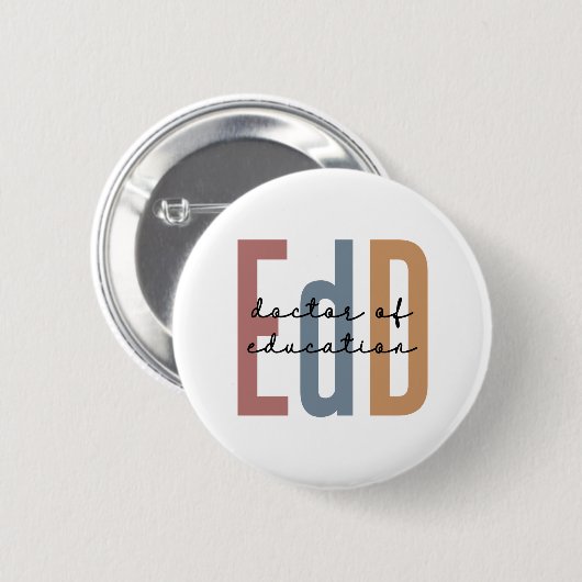 EdD Doktor der Bildung Abschluss Button (Vorne & Hinten)
