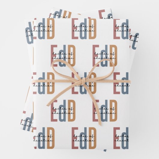 EdD Doktor der Bildung Abschluss Geschenkpapier Set (Beispiel)