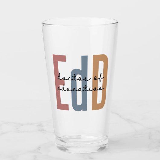 EdD Doktor der Bildung Abschluss Glas (Vorderseite)