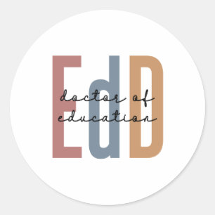 EdD Doktor der Bildung Abschluss Runder Aufkleber
