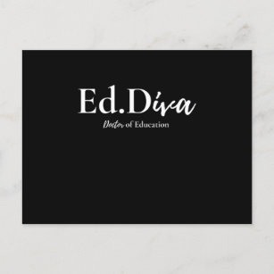 Edd Doktor der Bildung Edd Diva Doktorat Graduat Postkarte