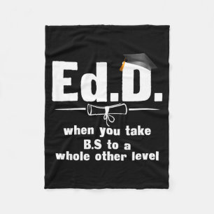Edd Geschenk lustige Kleidung Doktortitel der Erzi Fleecedecke