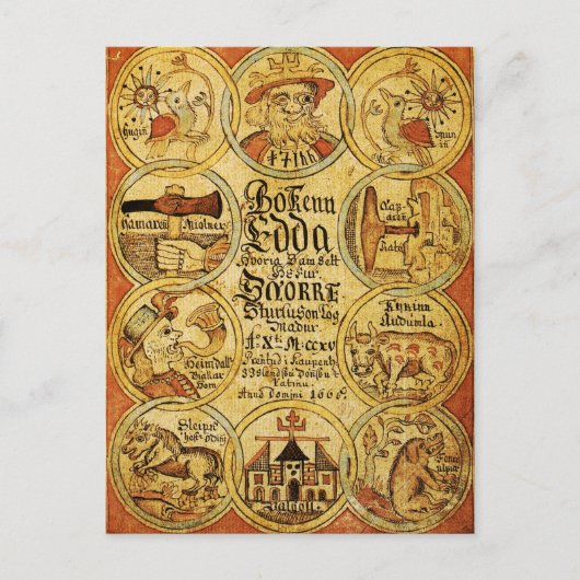 Edda Norse Mythology Postkarte (Vorderseite)