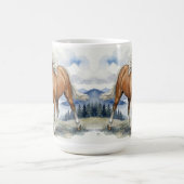 Edda Silver bay Icelandic Horse in the Mountains S Kaffeetasse (Mittel)