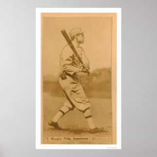 Eddie Murphy Leichtathletik-Baseball 1914 Poster