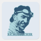 Eddie Rickenbacker - 2 Quadratischer Aufkleber (Vorderseite)