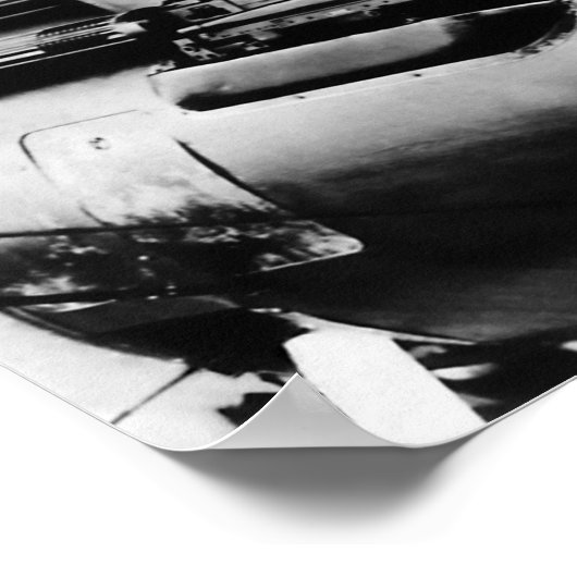 Eddie Rickenbacker in seiner SPAD-Biplane - WW1 Poster (Ecke)