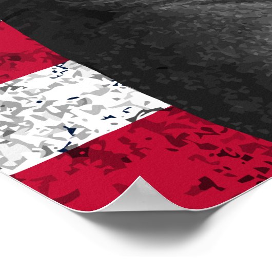 Eddie Rickenbacker und die amerikanische Flagge Poster (Ecke)