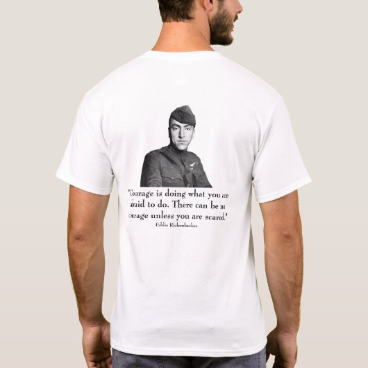 Eddie Rickenbacker und Zitat T-Shirt (Rückseite)