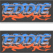 Eddie Vorname Name Graffiti Aufkleber Sticker (Vorderseite)