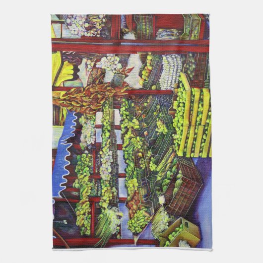 Eddie's Market, Ungarn Geschirrtuch (Vertikal)