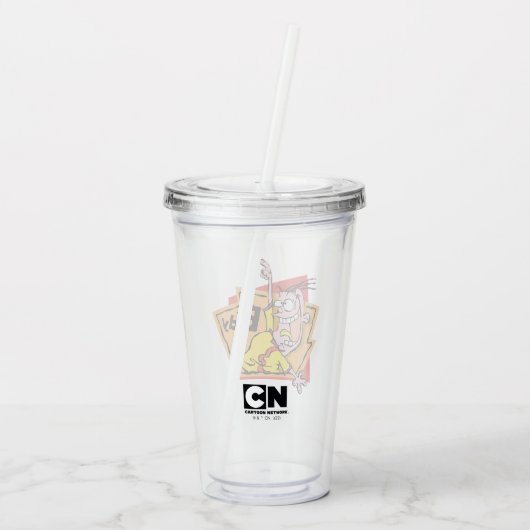 Eddy Character Graphic Acryltrinkbecher (Rückseite)