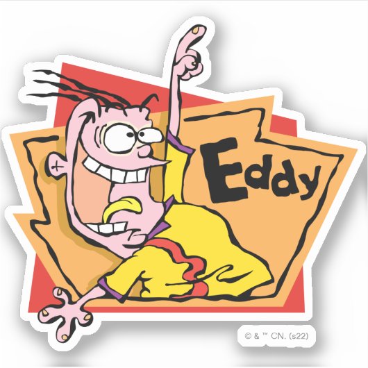 Eddy Character Graphic Aufkleber (Vorderseite)