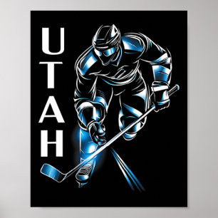 Eddy's Canyon Hockey Uni-Erwachsener Utah Hockey  Poster