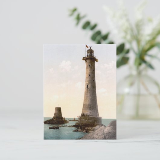 Eddystone Lighthouse, England (c. 1900) Postkarte (Stehend Vorderseite)