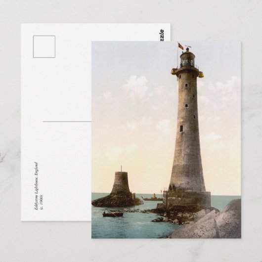 Eddystone Lighthouse, England (c. 1900) Postkarte (Vorne/Hinten)