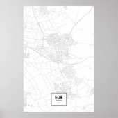 Ede, Niederlande (schwarz auf weiß) Poster (Vorne)