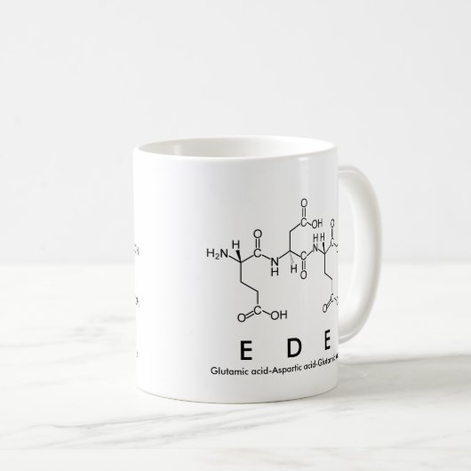 Ede-Peptidnamen-Tasse Kaffeetasse (VorderseiteRechts)