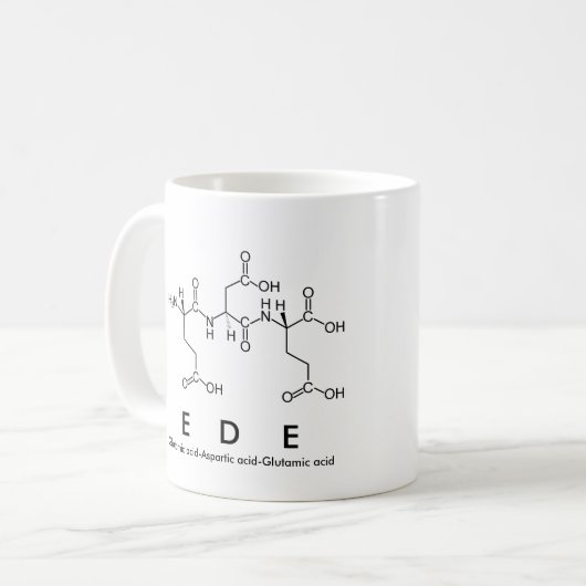 Ede-Peptidnamen-Tasse Kaffeetasse (Vorderseite Links)
