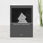 Edel Frohe Weihnachten mit Rentieren und Baum! Karte (Rückseite)