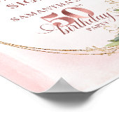Edel gestaltbare Rose Gold 50. Geburtstag Poster (Ecke)