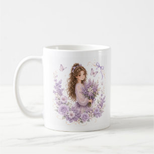 Edel-Seidengarten-lila-pastellfarbene-Blumen-Tasse Kaffeetasse
