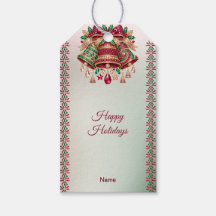 Edel verzierte Glocken Feiertags-Geschenkanhänger