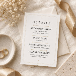 Edelbare moderne Serif-Luxus-Hochzeits-Details-Kar RSVP Karte
