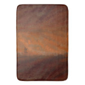 edeles braun / dunkeloranges gemaltes design badematte (Vorderseite Vertikal)