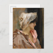 Edelfelt Pariserin in einem Peignoir CC0045 Postkarte (Vorne/Hinten)