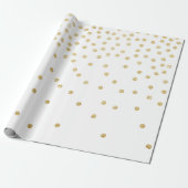 Edelgold Glitzer Konfetti Dotmuster Geschenkpapier (Ungerollt)