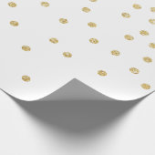 Edelgold Glitzer Konfetti Dotmuster Geschenkpapier (Ecke)