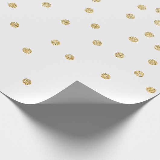 Edelgold Glitzer Konfetti Dotmuster Geschenkpapier (Ecke)