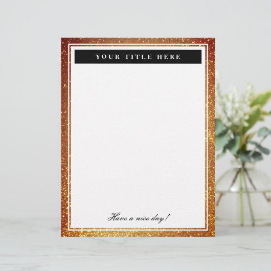 Edelgold-Glitzer-Papier (Stehend Vorderseite)