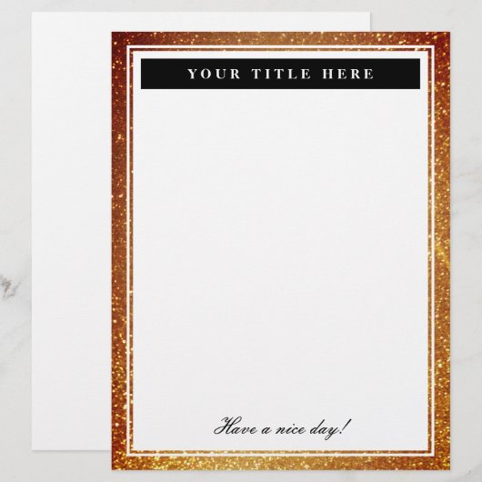 Edelgold-Glitzer-Papier (Vorne/Hinten)