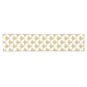 Edelgold Glitzer Weihnachtsbaummuster Kurzer Tischläufer (Horizontal)