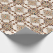 Edelgold Jewel Blume Wrapping Paper Geschenkpapier (Ecke)