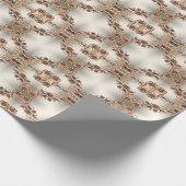 Edelgold Jewel Blume Wrapping Paper Geschenkpapier (Ecke)