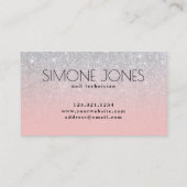 Edelgold-Nagellack silberner Glitzer Visitenkarte (Rückseite)