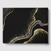 Edelgold und schwarze Blume Gästebuch (Rückseite)