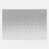 Edelgolddots aus Silber und Rose  Geschenkpapier Set (Vorderseite 3)