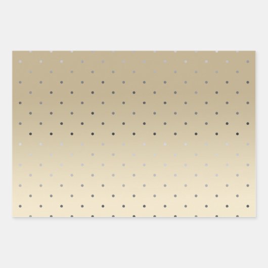 Edelgolddots aus Silber und Rose Geschenkpapier Set (Vorderseite 2)