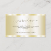 Edelgoldeffekt mit leuchtenden Imitaten Rhinestone Visitenkarte (Rückseite)