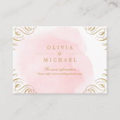 Edelgoldfarbener Hochzeitseinsatz Begleitkarte (Vorderseite)