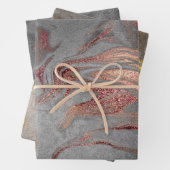 Edelgoldmarmor der Rose Geschenkpapier Set (Beispiel)