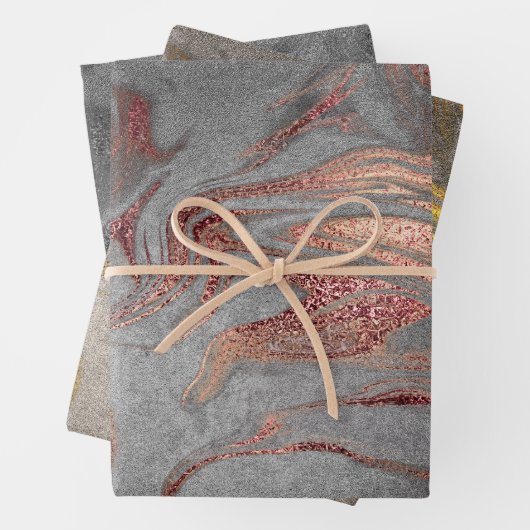 Edelgoldmarmor der Rose Geschenkpapier Set (Beispiel)