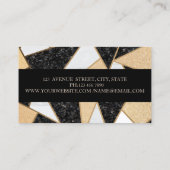 Edelgoldstreifen, Marmor, geometrisch Visitenkarte (Rückseite)