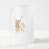 Edelhirsch. Herbst Mattglas Bierglas (Vorderseite Links)